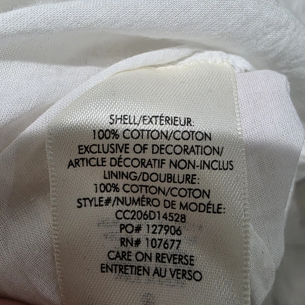 NWOT Alice & Olivia White Puff Sleeve Cotton Embroidered Midi Dress Sz 6 - Picture 6 of 8